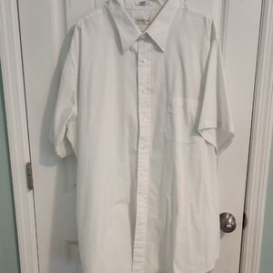 Van Heusen White Casual Button Down Shirt Relaxed Fit (J23)